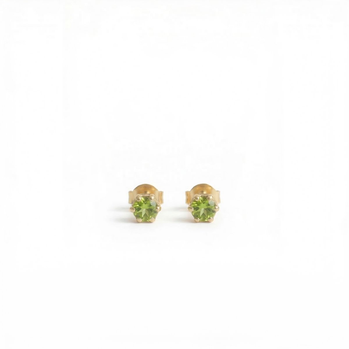 Oorknopjes Geboortesteen Augustus Peridoot Goud | cadeau dames