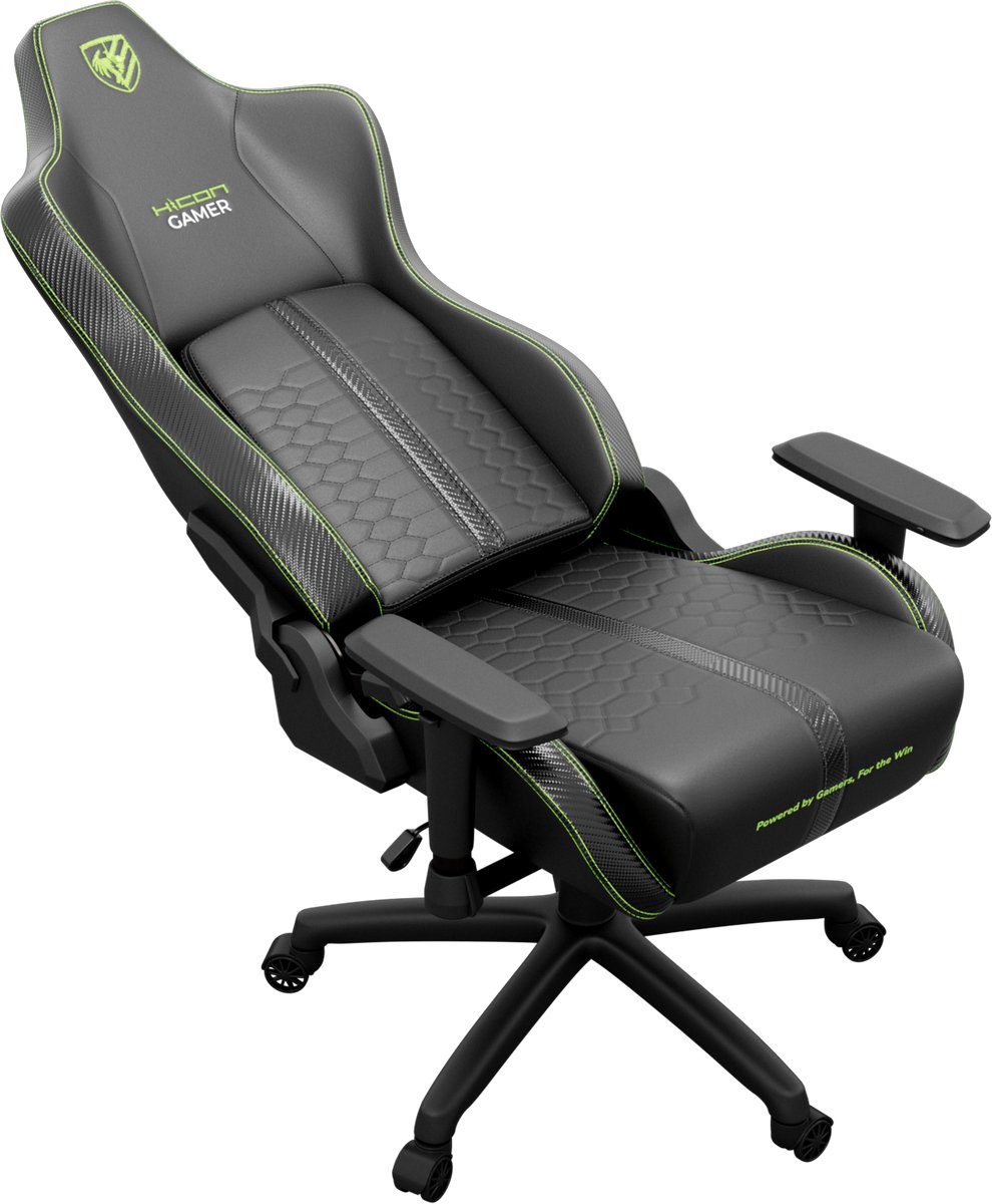 HICON® Splendore Gaming Stoel Blauw Stoffen - afbeelding 3