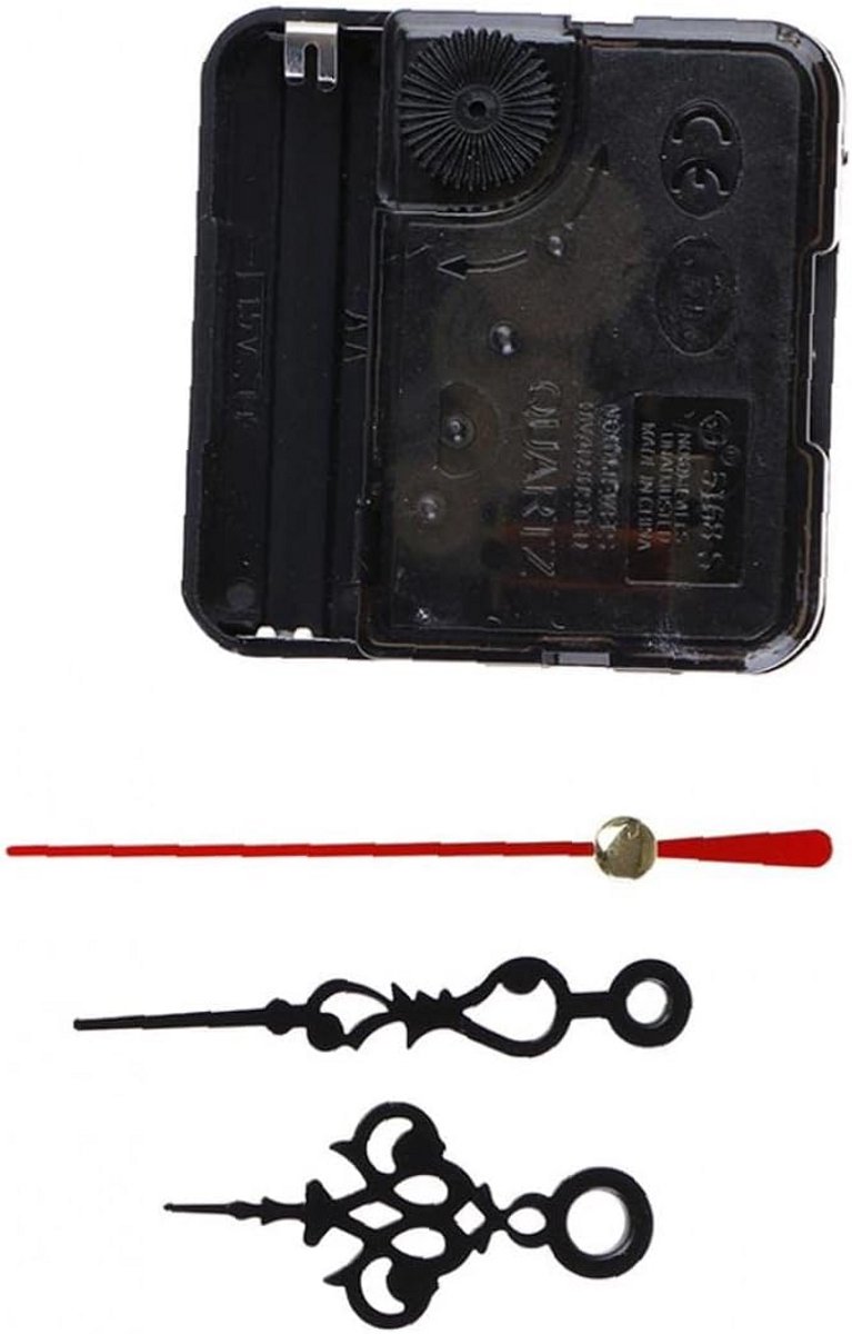 Klok Onderdelen - DIY Klok Set - Klok Reparatie - Compleet Met Wijzers - 55MM Beweging - Zwart