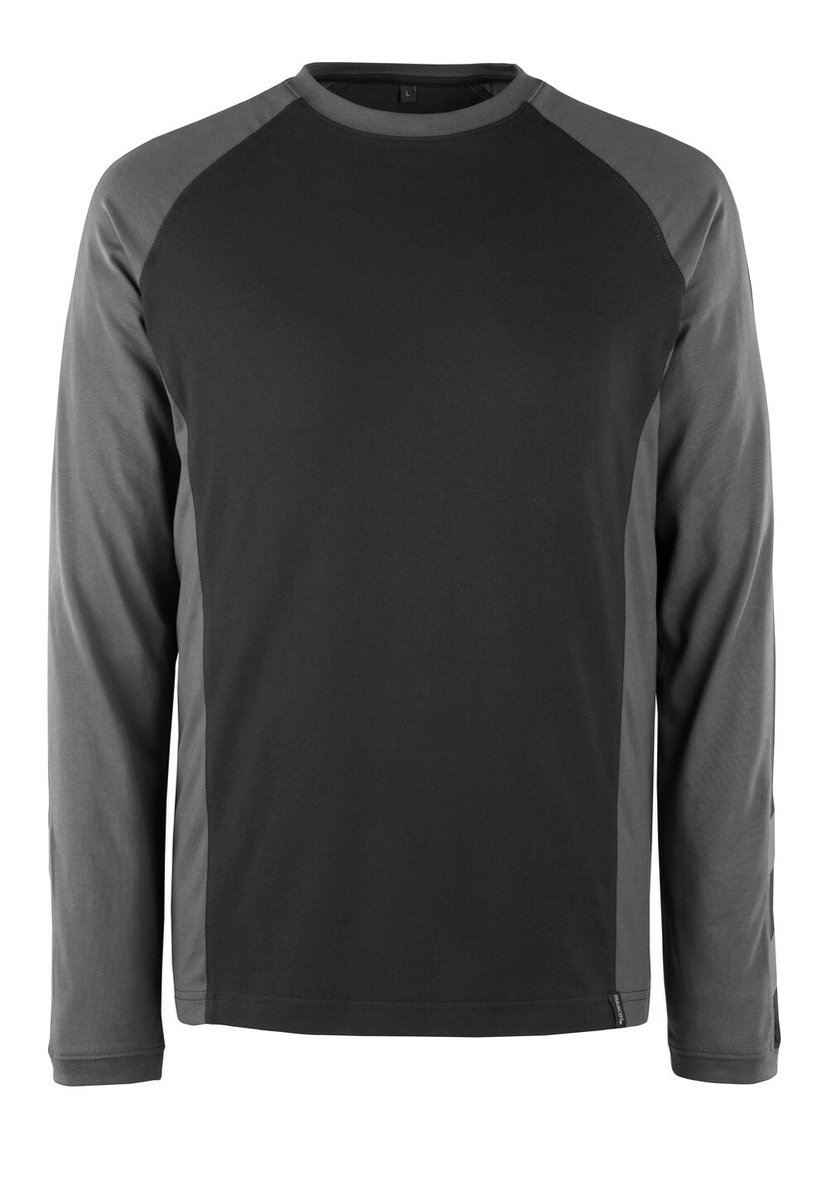 Mascot Unique T-shirt, met lange mouwen 50568-959 - zwart/donkerantraciet - L