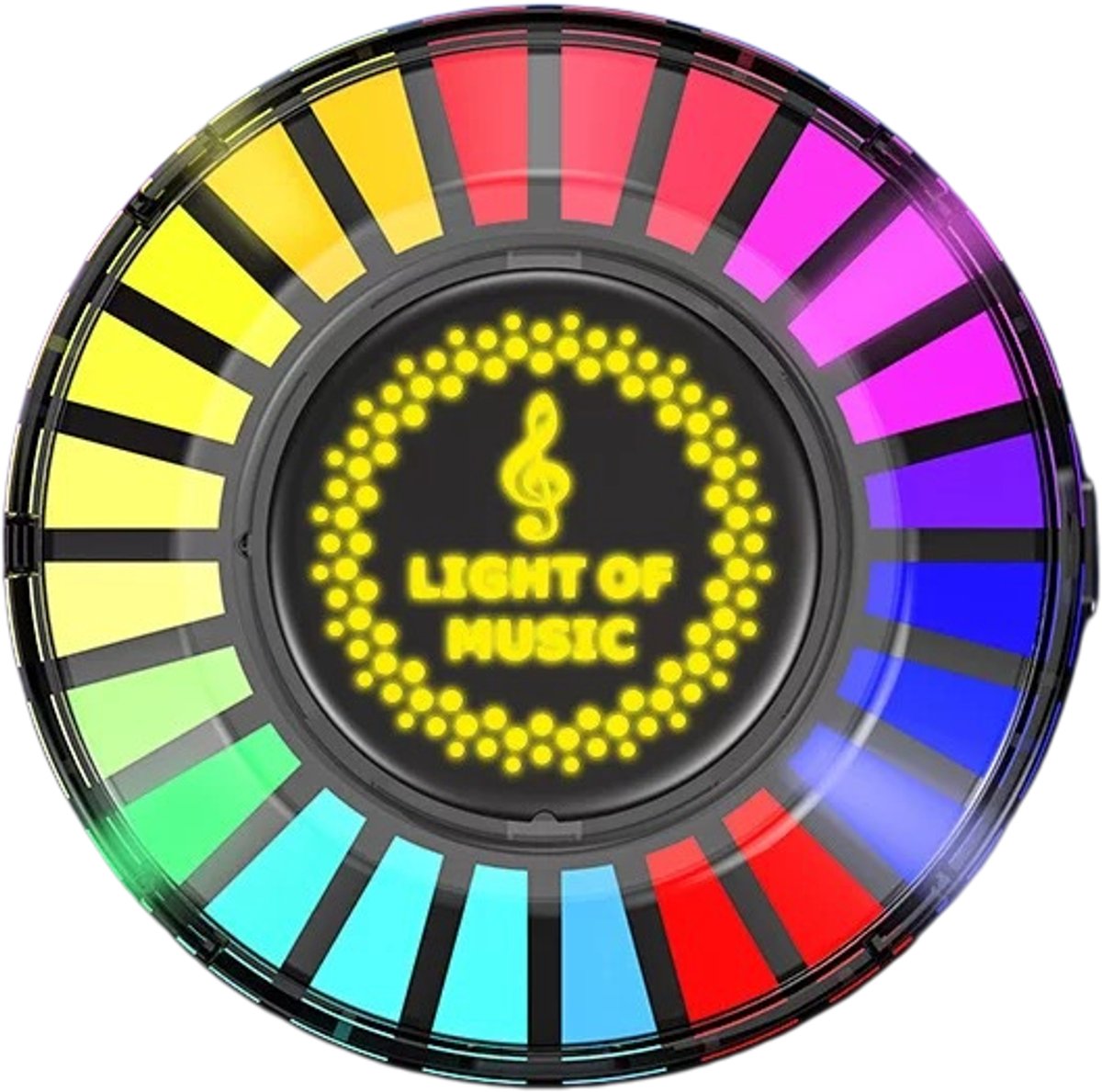 longziming -Autosoundlamp - Auto Beat Light - Autolamp met Muziekritme - Eén-Knopsstart - Magnetische Bevestiging - Dynamisch Licht - ABS - Zwart