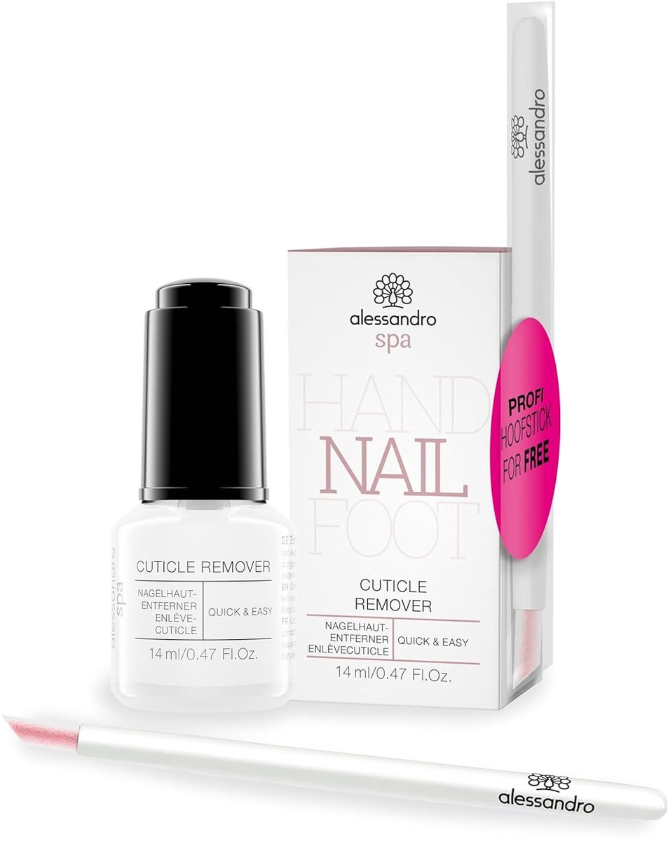 Alessandro Push & Remove Set – Cuticle Remover & Nagelriem Tool – Voor Terugduwen Nagelriemen – Nauwkeurig & Nagelvriendelijk – Manicure Accessoire voor Schone, Verzorgde Nagels – Professioneel & Makkelijk in Gebruik