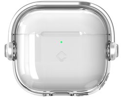 Coverzs TPU & PC clear case geschikt voor AirPods 4 - Doorzichtig beschermhoesje - Optimale bescherming