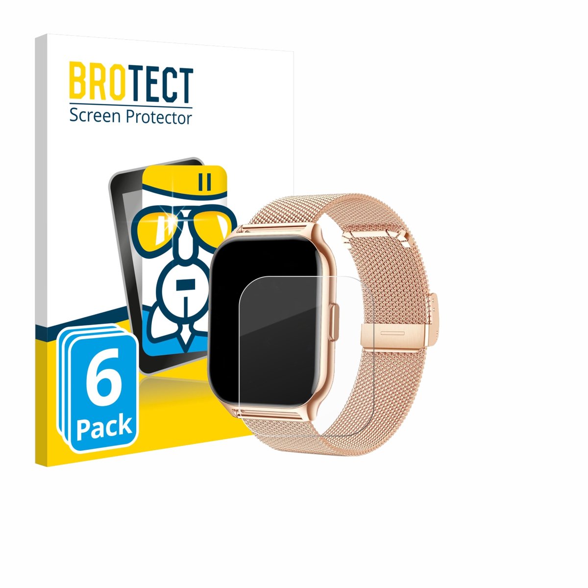 Screenprotector 6 Stuks voor APAUK Smartwatch 2.01" Beschermglas transparant