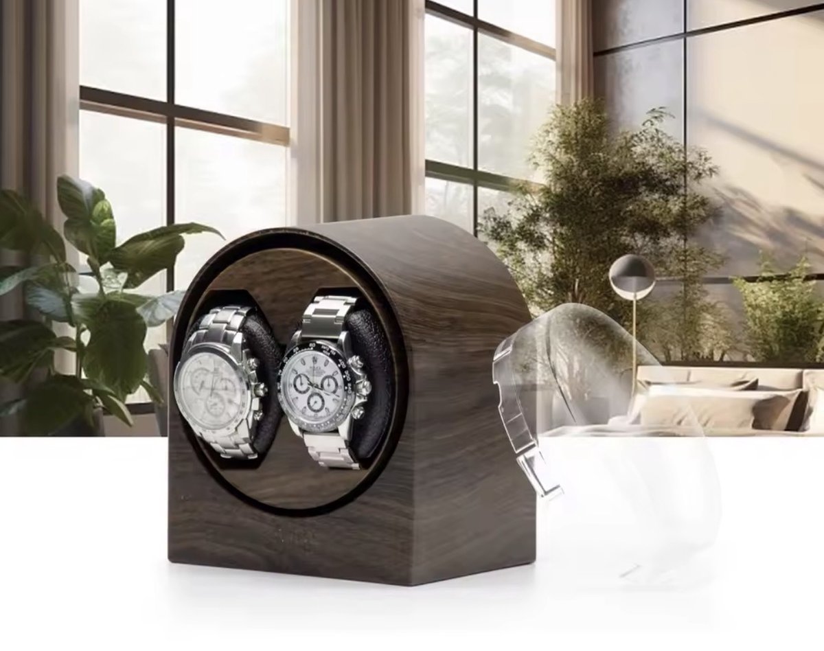 Luxe Automatische Horloge Winder Hout | Voor 2 Automatische horloges | Horloge opwinder | Watchwinder