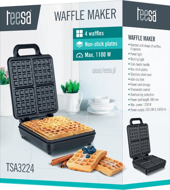 Teesa TSA3224 - Wafelijzer, voor vier wafels van Teesa — afbeelding 4