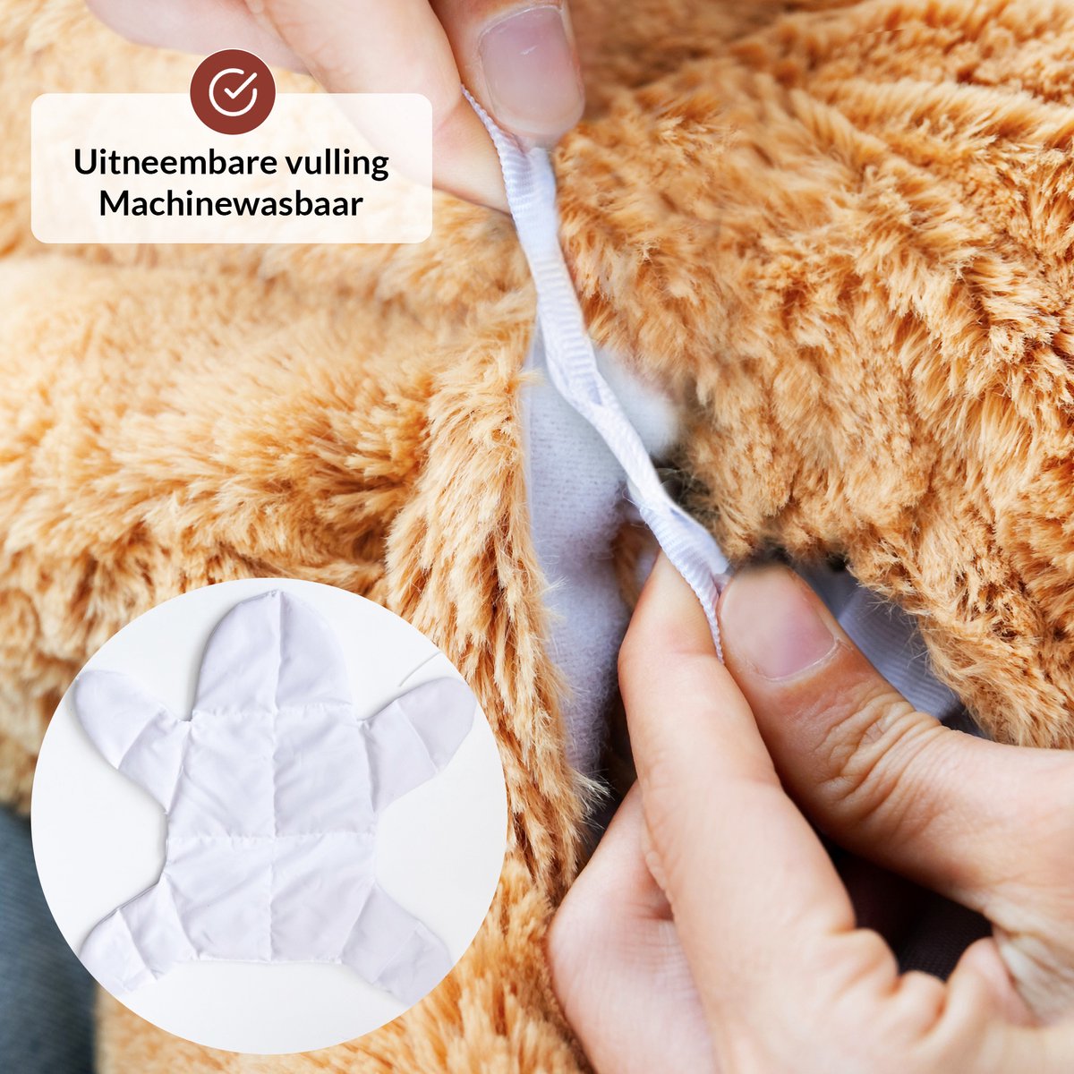 Verzwaringsknuffel Hond 2,3 KG - Weighted Stuffed Animal - Verzwaringsknuffel Volwassenen - Verzwarings Knuffel - Antistress Knuffel - Verzwaringsknuffel Kind Therapeutisch Speelgoed, Machinewasbaar - Ideaal voor Stressverlichting en Focus — afbeelding 2