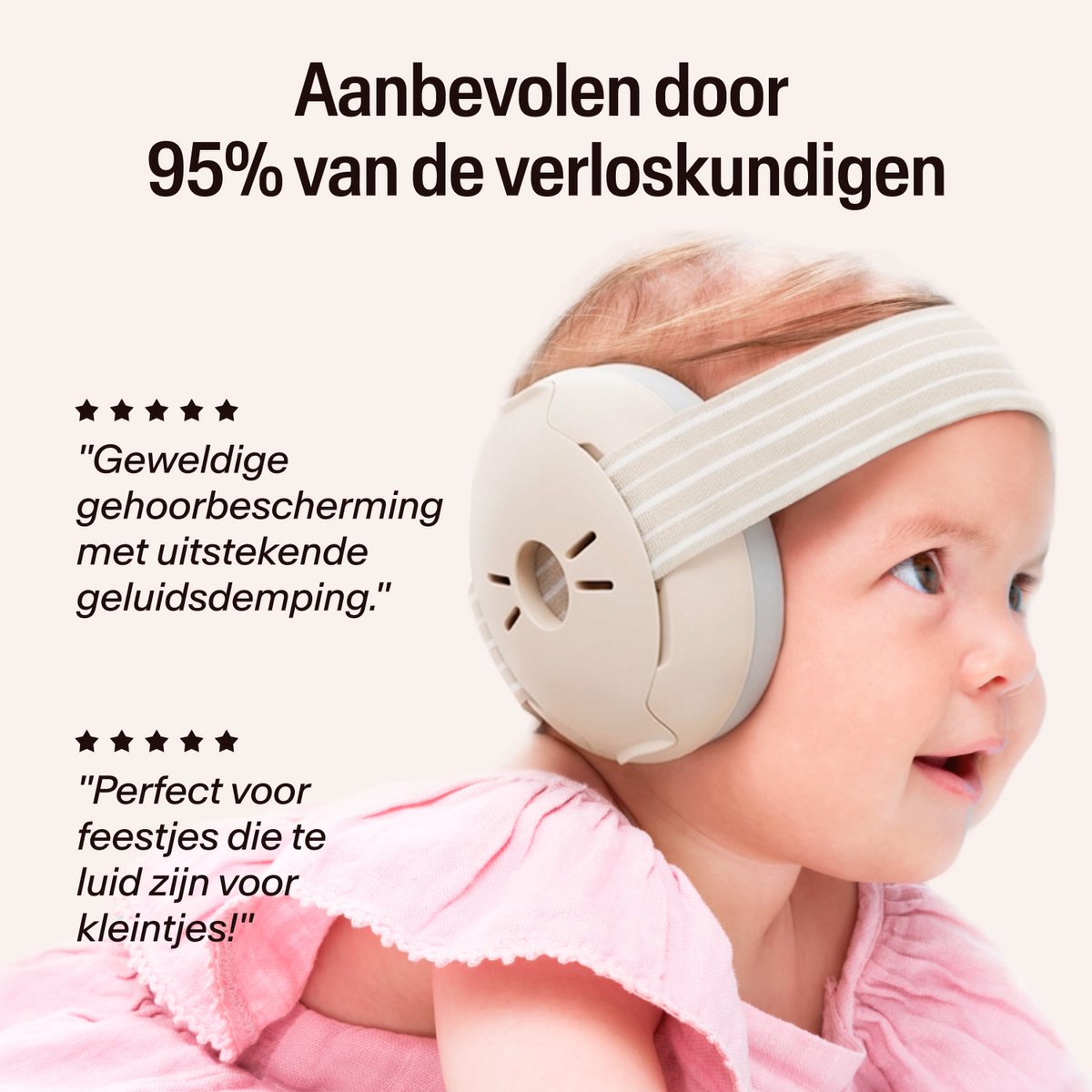 Alpine Muffy Baby Gehoorbescherming (12-36 Maanden) - Gecertificeerde Koptelefoon Baby - Verstelbare Oorbeschermers voor Baby en Peuter - 23 dB Demping - Sand – foto 5