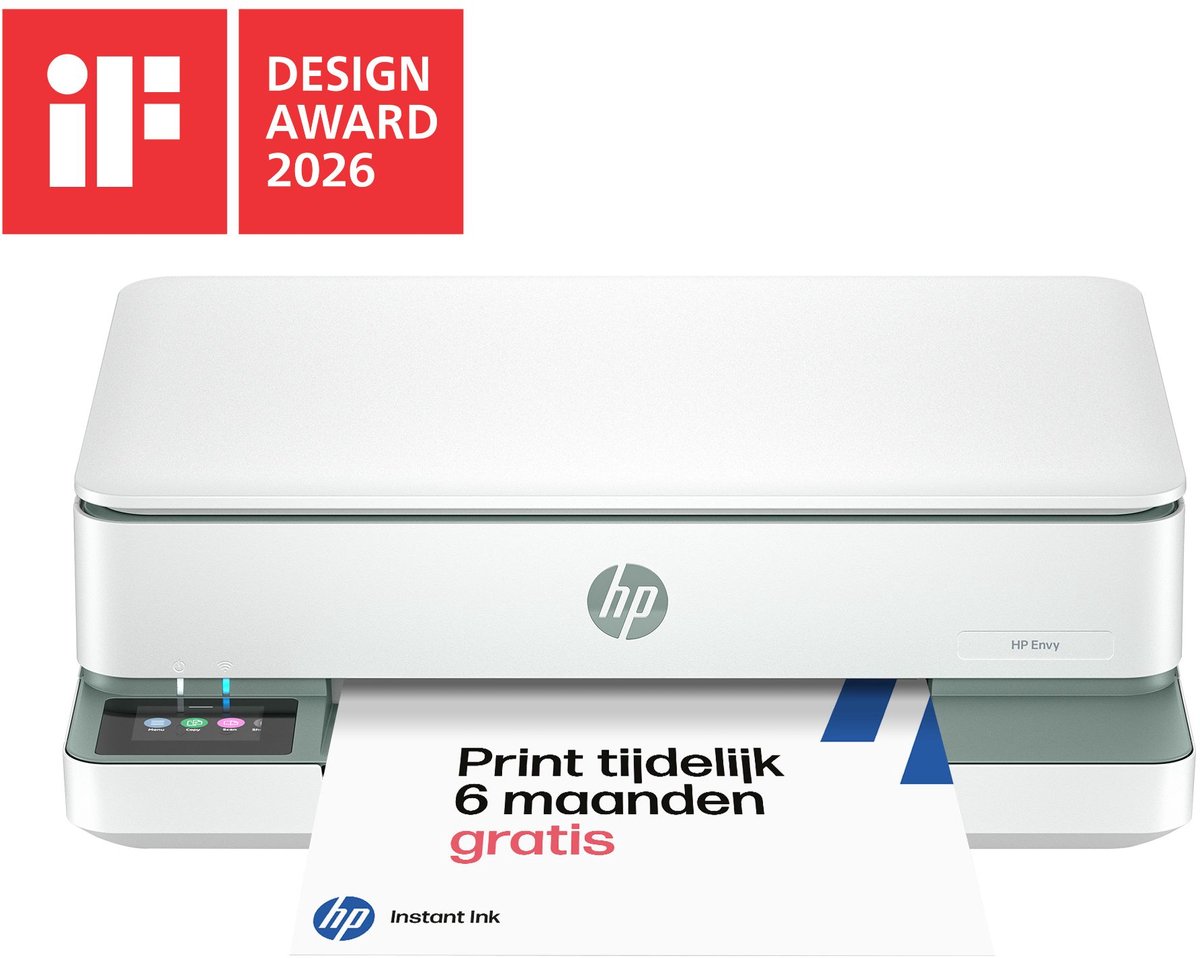Bol.com HP Envy 6130e - All-in-One Color Inkjetprinter - 1200 dpi - tot 1000 pagina's - Groen - inclusief 3 maanden gratis Insta... aanbieding