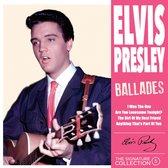 Elvis Presley met gitaar, albumhoes "Ballades" met tekst.