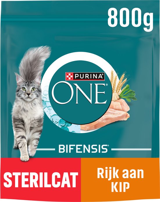 PURINA® ONE® Sterilcat - Kattenbrokjes - Kip - 4 x 800 g