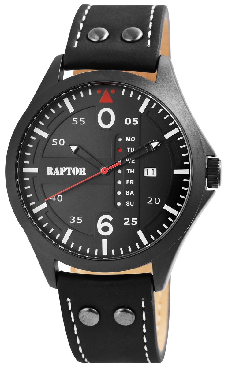 Raptor Herenhorloge van echt leer Damir Raptor herenhorloge "Damir" met echte leren band