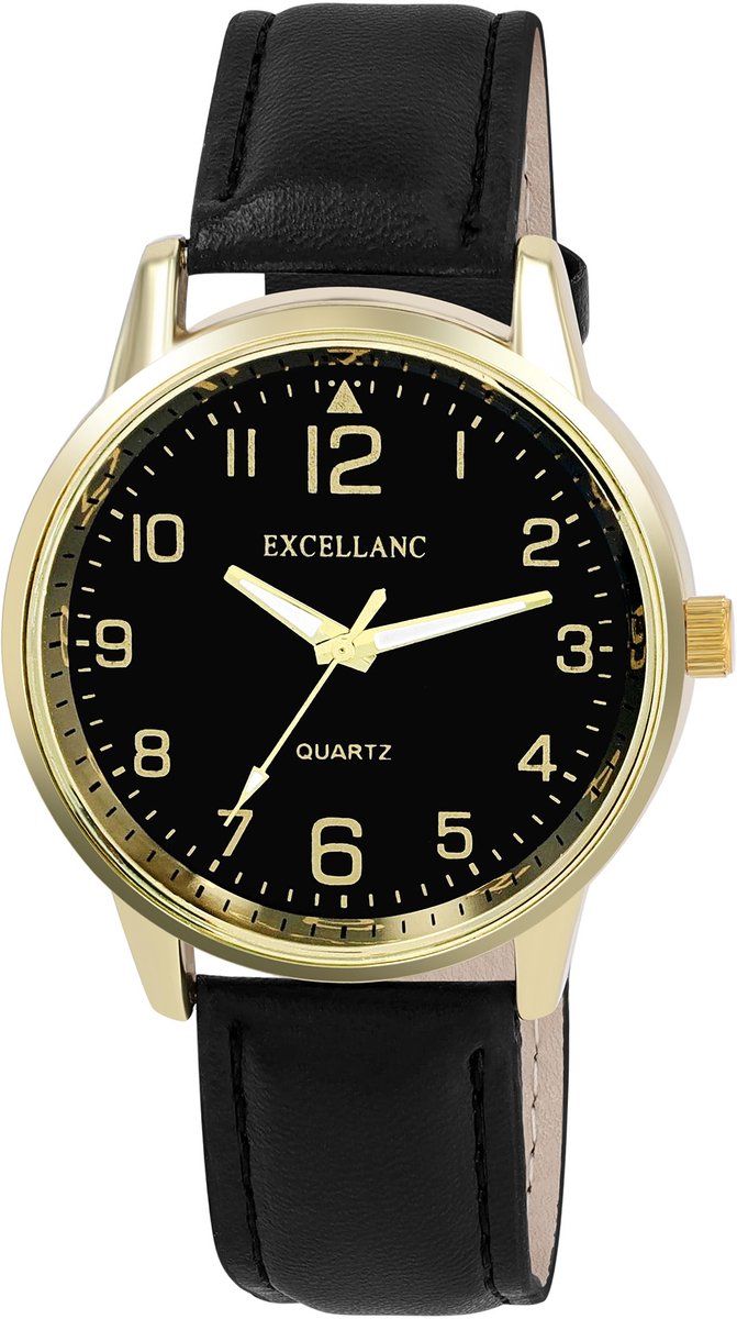 EXCELLANC Herenhorloge van imitatieleer 2900273 Excellanc herenhorloge met imitatieleren band