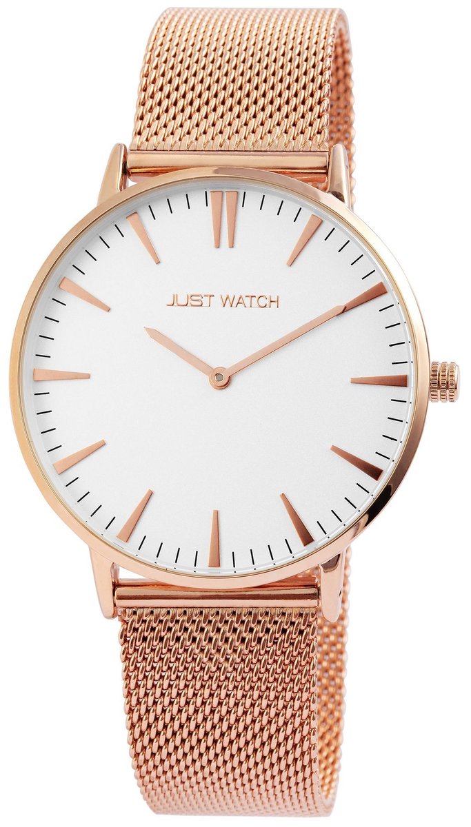 JUST WATCH Just Watch Unisex Polshorloge Alice echt leren band, basic, eenvoudig, mannen en vrouwen, partner