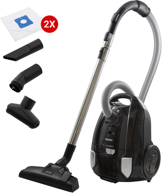 Tomado TVC3001B - Krachtige stofzuiger met zak - HEPA 13 filter - Snoerlengte 7 meter - Zwart