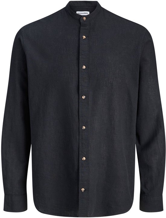 Jack & Jones Chemise Homme JJESUMMER LINEN BLEND BAND Zwart L Adultes