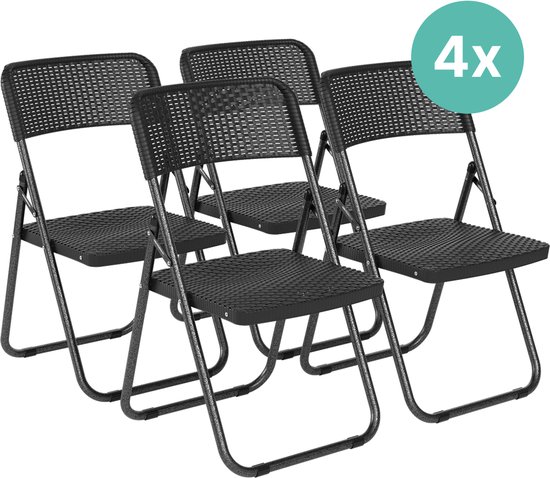 Green Blue GB375 Set van 2 klapstoelen, catering, tuinstoel, eetkamerstoel, campingstoel, inklapbaar, max. 250 kg, 88 x 50 x 45 cm, voor binnen en buiten, 2 stuks, wit/grijs, 88 x 50 x 45 cm