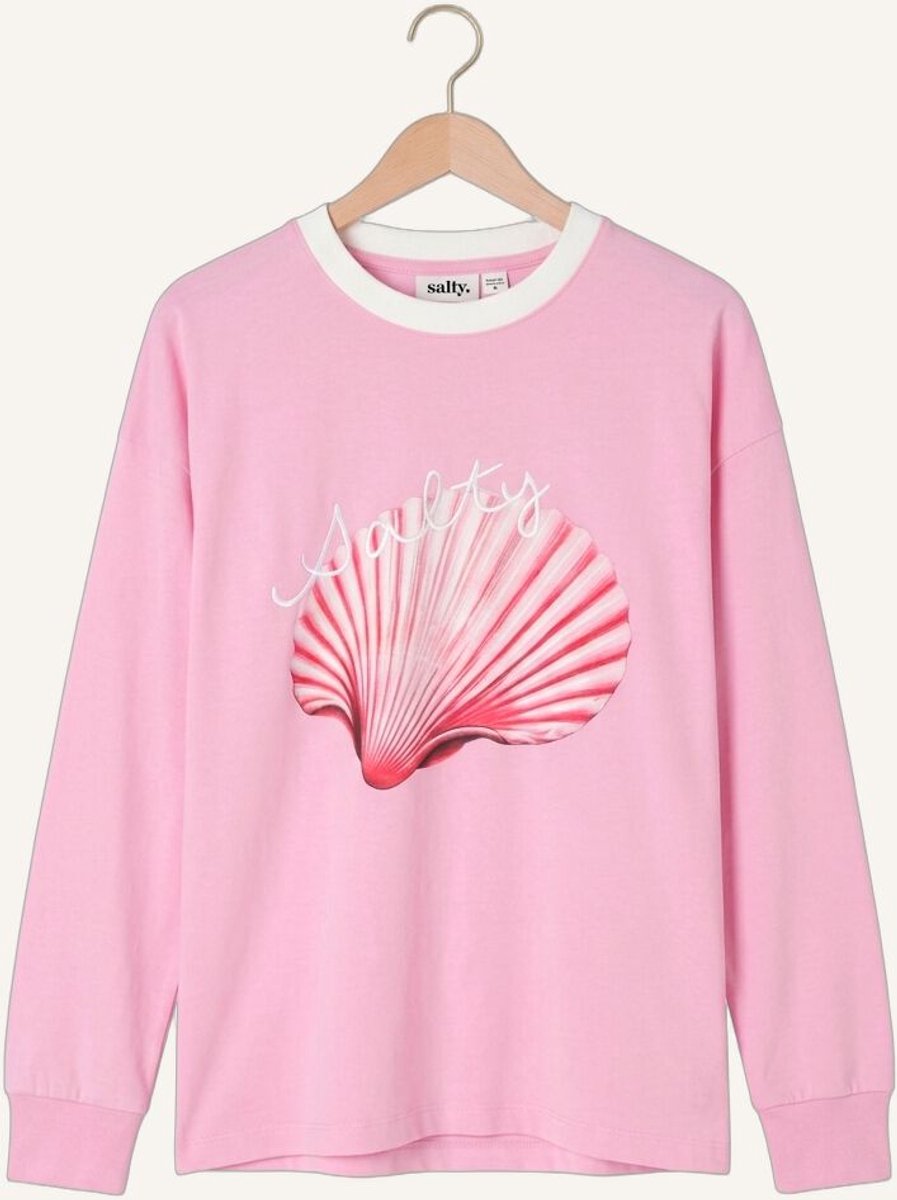 Salty Stitch Salty Shell Skater Tee Tops & T-shirts Meisjes - Shirt - Roze - Maat 140