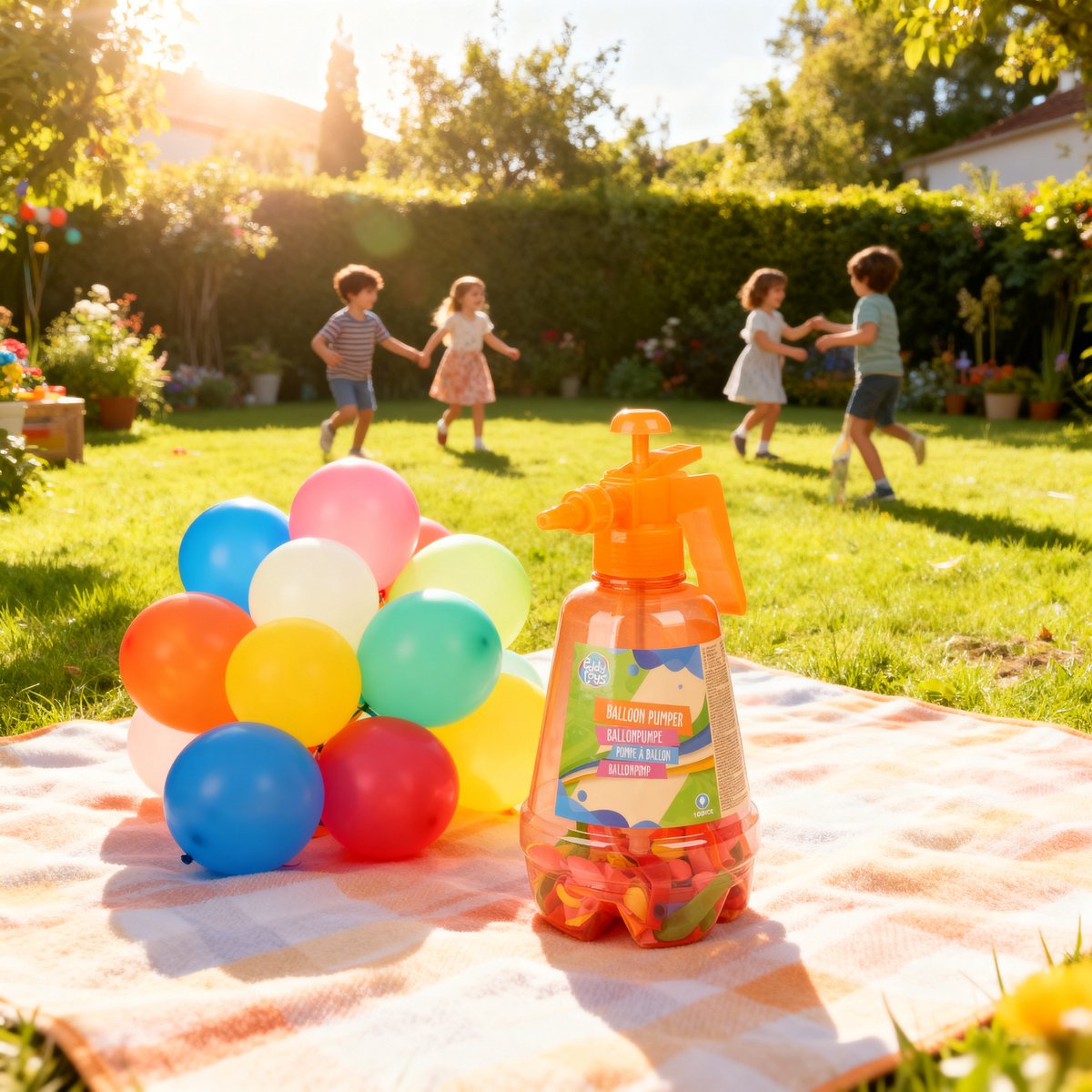 Eddy Toys Ballonnenpomp met 100 Ballonnen - Handpomp - Assorti - 1 Willekeurige Kleur — afbeelding 4