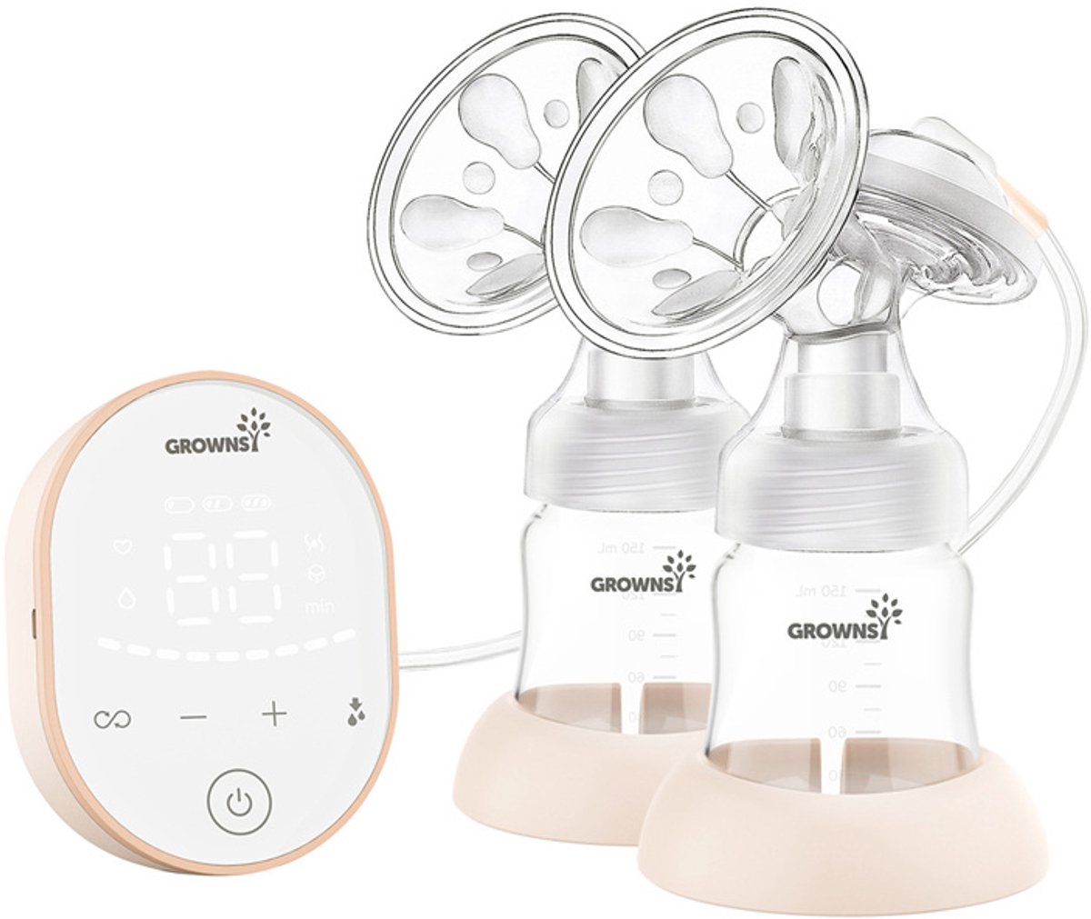 Grownsy double breast pump (pink)
