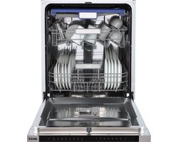 ETNA VW540A - Inbouw vaatwasser - RVS - 60 cm - Flexibele derde lade - LED display - Energieklasse A - Vloerprojectie - 8 programma's