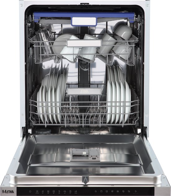 ETNA VW540A - Inbouw vaatwasser - RVS - 60 cm - Flexibele derde lade - LED display - Energieklasse A - Vloerprojectie - 8 programma's