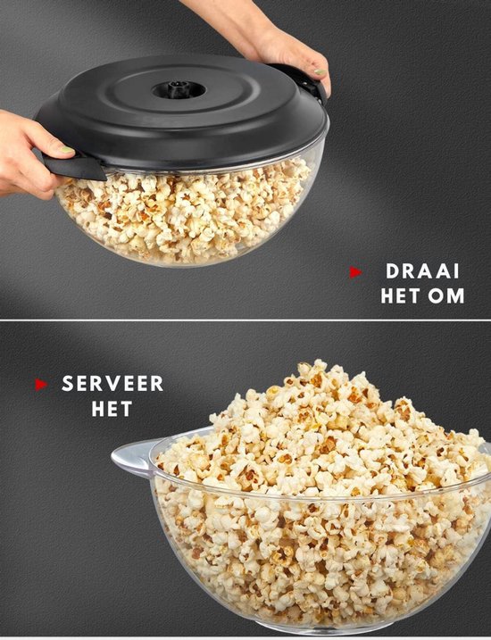 RONN® Popcorn Machine - Popcorn maker - Popcornmais Machine - Rood - 36cm x 20cm x 34cm — afbeelding 5