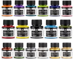 LM-Kreativ Porseleinverf set Voor Glas en Keramiek verf - Vaatwasserbestendig - Cosmos Kleuren - 17 x 45 ml