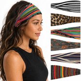 BOTC Hair Band - Set de 6 Bandeaux cheuveux pliantes - Bandes de cheveux pour femmes - 23 * 10CM - Mélanger 6 couleurs - Bandeaux cheuveux de Yoga Sport