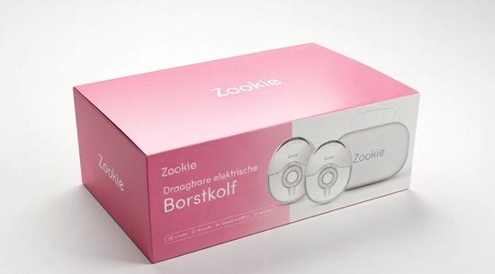 Zookie® Luna Pro – Elektrische Borstkolf – Handsfree Borstkolf – Dubbele Draadloze Borstkolf – BPA-Vrij – Incl. Reistas & Borstschildverkleiners – Wit