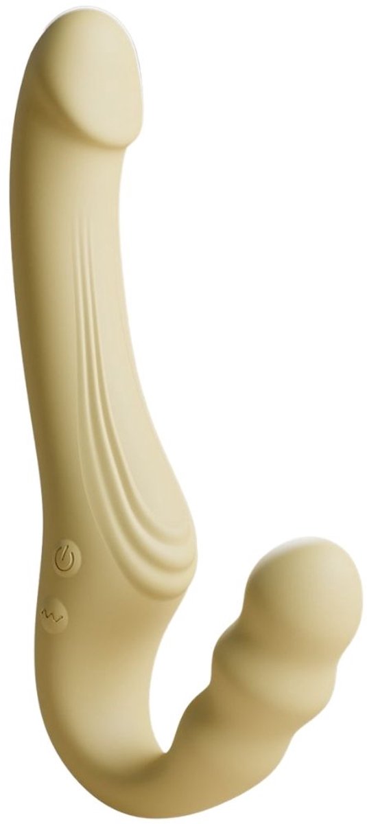 Strapon Vibrator voor Vrouwen - Sex toys - Seksspeeltjes - G-Spot & Clitoris Stimulator - Voor Koppels - 2 Trillende Uiteinden - Siliconen - Magnetisch Oplaadbaar