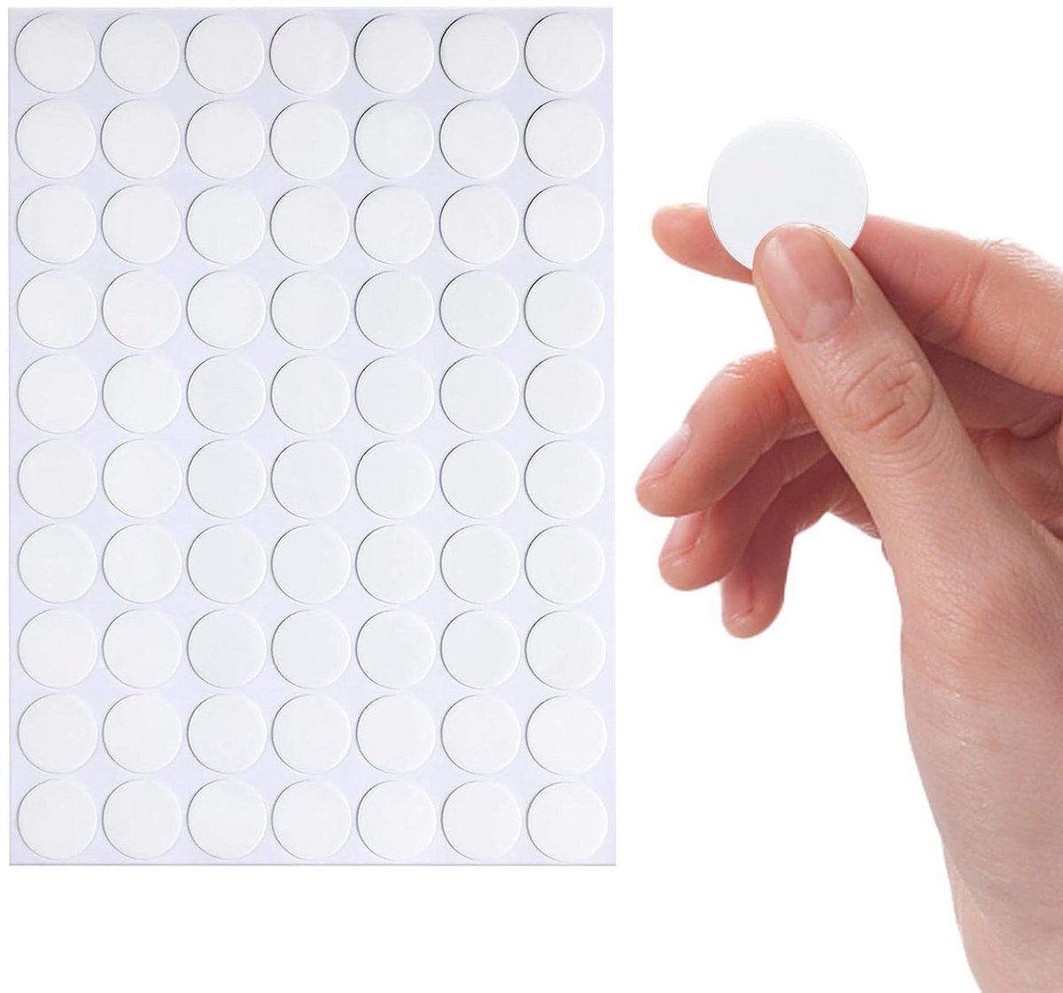 70 Stuks Ronde Dubbelzijdige Kleefpunten 20mm Sterk Klevend en Waterdicht