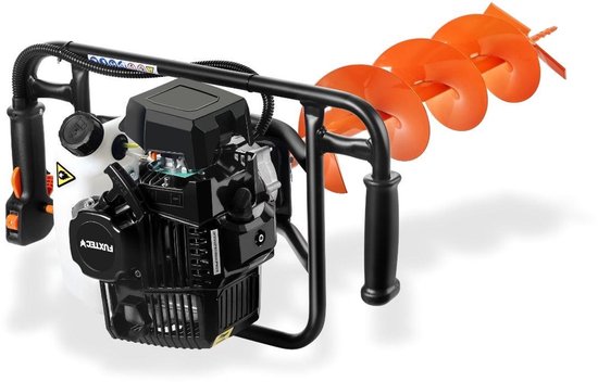 FUXTEC FX-EB143ECO benzine grondboor, grondboor incl. 2 boren, 42,7 cm³, 100/150 mm boor, centrifugaalkoppeling, ergonomisch ontwerp, 8,5 kg van FUXTEC — afbeelding 3