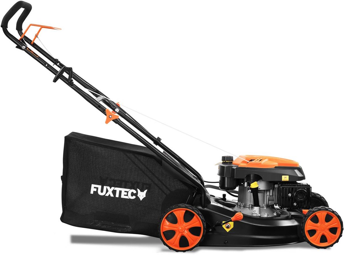FUXTEC 3in1 Benzine Grasmaaier FX-RM4646ECO - 3,5pk / 2,6kW - 46cm Maaibreedte - 7-traps Maaihoogteverstelling - 4-Takt - Incl. 50L Grasvanger - Mulchfunctie & Reinigingsaansluiting – foto 4
