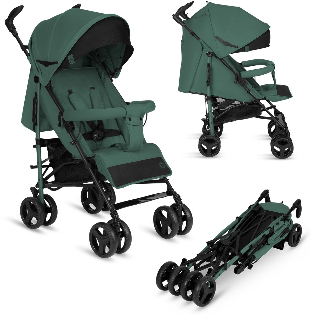 Lionelo Irma - Buggy - Wandelwagen- Lichte 7kg - tot 15 kg - Geveerde wielen - 360° - tot 5 jaar - Opbergmand - Verstelbare handgreep - Snel inklapsysteem - Compact formaat van Lionelo