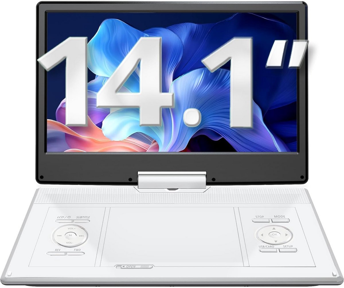 Draagbare DVD-speler 14.1 Inch HD Draaibaar Scherm voor Auto en Thuis