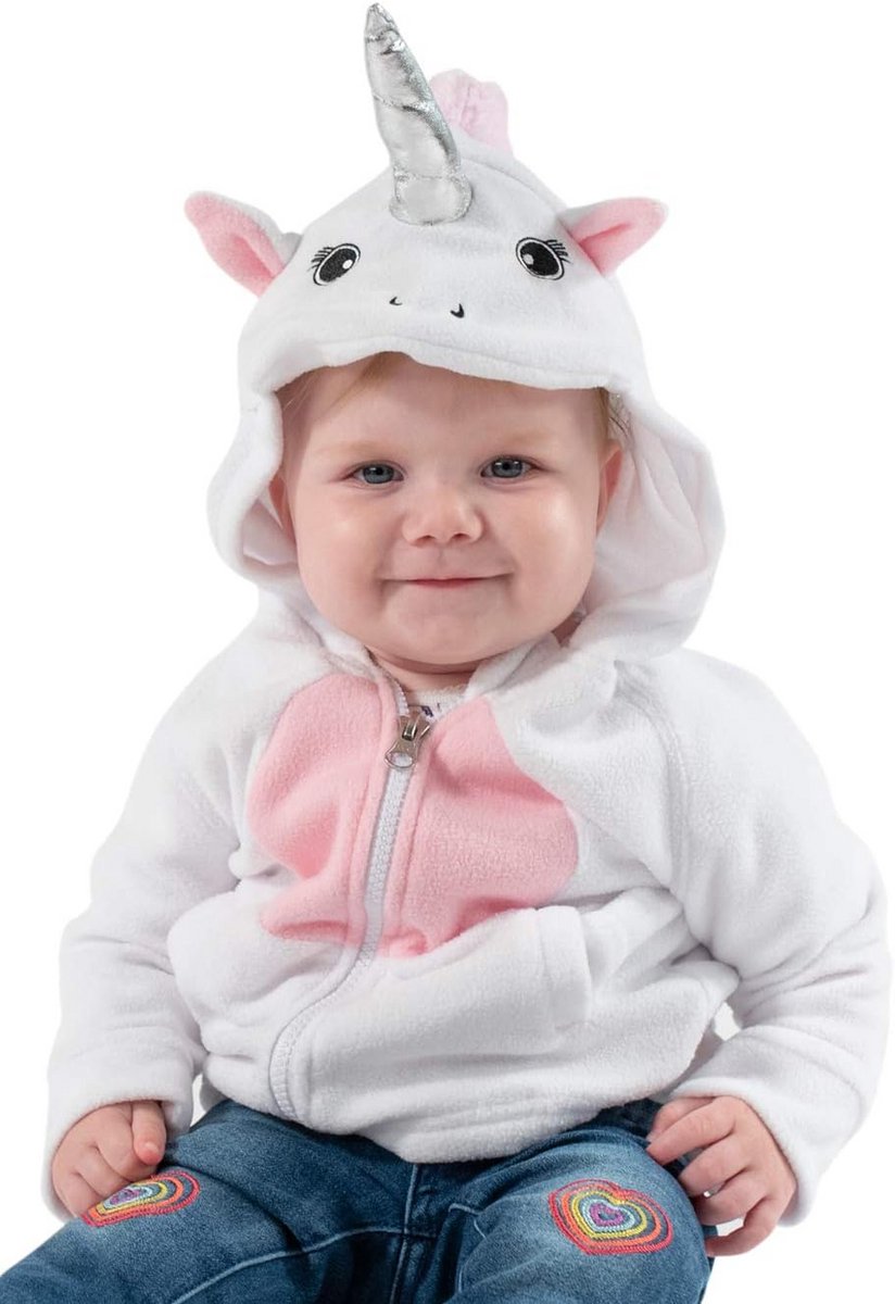 Zachte Fleece Babyjas met Capuchon en Rits voor Pasgeborenen en Peuters