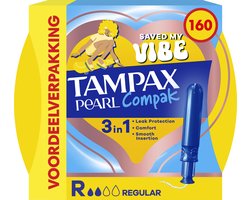 Tampax Tampons Pearl Compak Applicator - 160 stuks