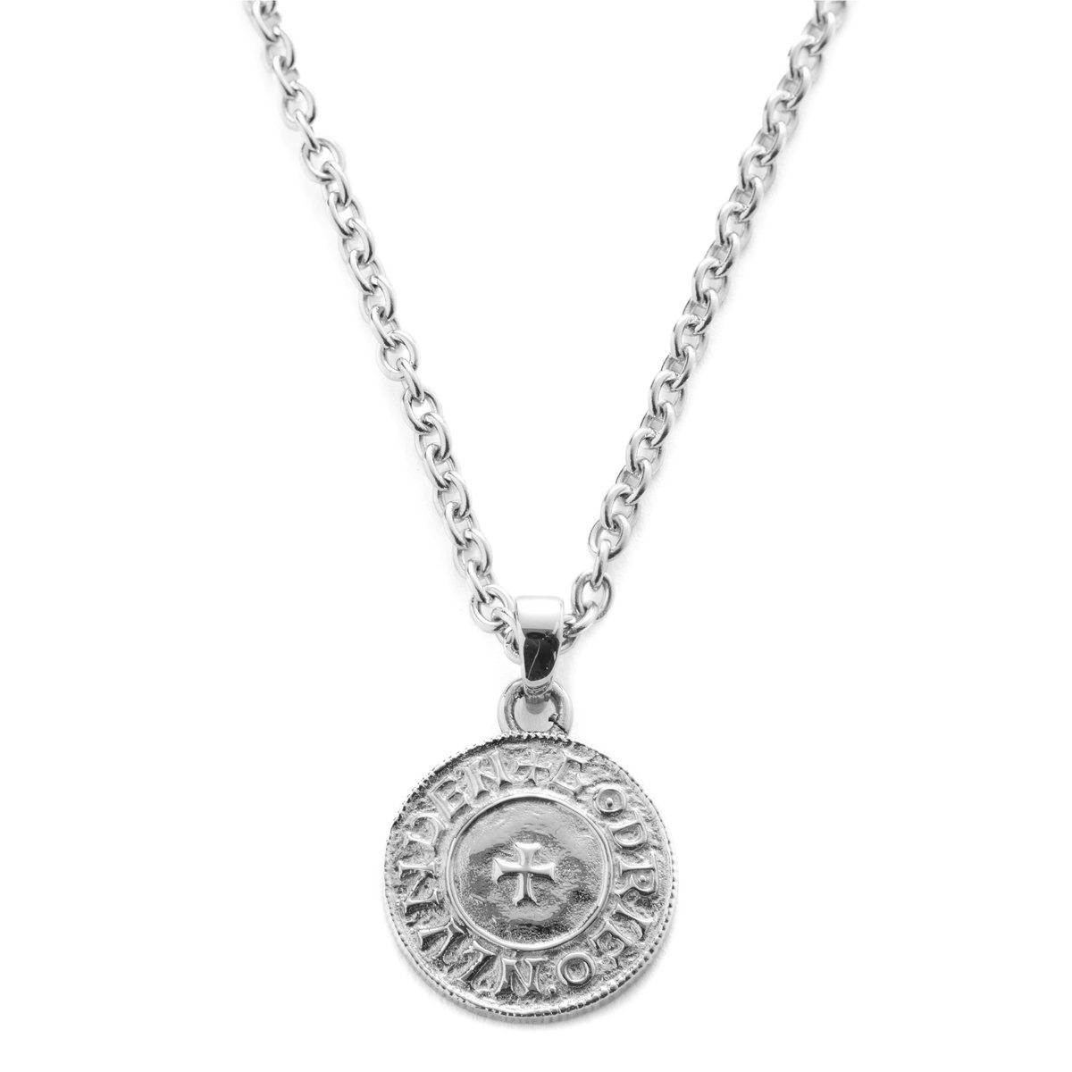 Les Zilverkleurige Makt-ketting met Munthanger