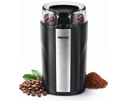 alpina Elektrische Koffiemolen 200W - Coffee Grinder voor 70g Koffiebonen - Bonenmaler met RVS…
