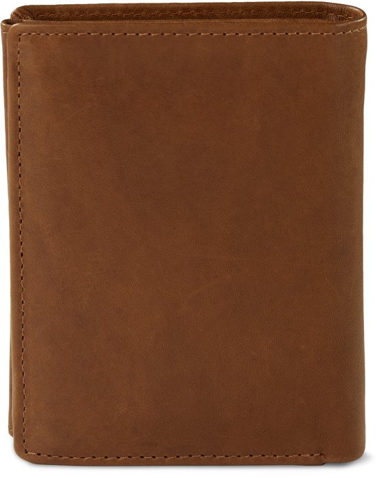 Portefeuille en cuir brun havane vintage anti-RFID Cambodia