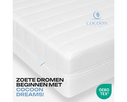 Matras - 160x200 cm - PREMIUM BAMBOO TIJK - Hotel XXL - Nasa Koudschuim - 14CM - Orthopedisch - Anti-allergie - Afritsbaar / Wasbaar - Stevig