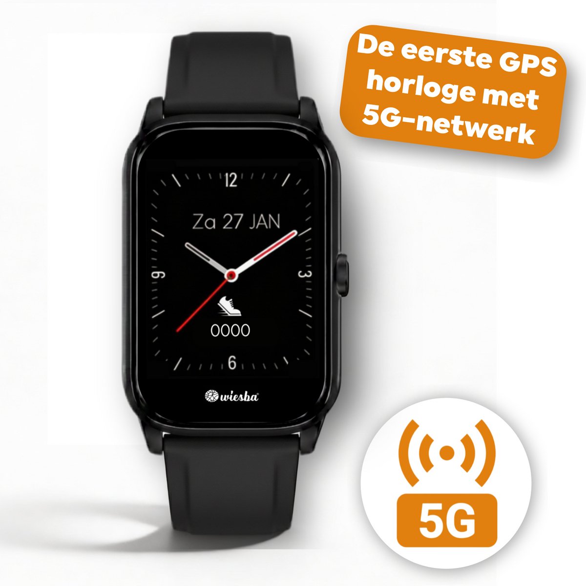 Wiesba® Connect – Het kleinste meest complete GPS-horloge voor senioren - Valdetectie - SOS knop - GPS Tracker - GPS Horloge Ouderen - Alarm Horloge - SOS Horloge - Valdetectie - Alzheimer - Dementie - Alarmknop - Videobellen– GPS live locatie - 5G
