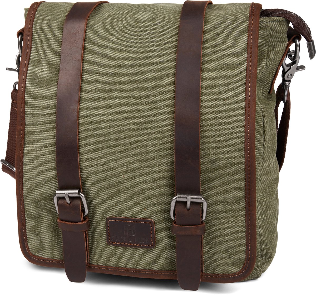 Sergio Groene & Bruine Strakke Messenger Bag