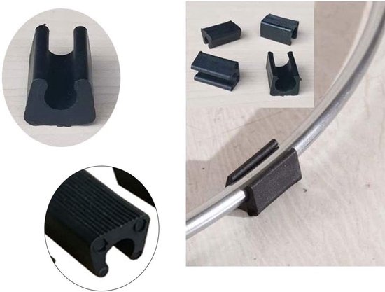 20Pcs Plastic Household Floor Protector - Non-Slip Chair Leg Caps - Tube Insert Diameter 12mm - Zwart — afbeelding 4