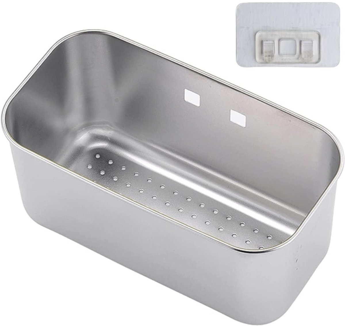 Famanu – Spoelbak-organizer - gootsteen - roestvrij staal - wastafel - caddy organizer - spoel - keukenaccessoires - mand - afdruipzeef - groente/fruit - keuken
