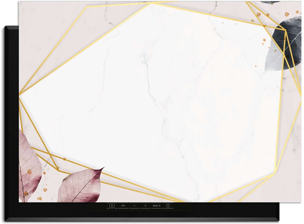 KitchenArt - Geometric Elegance - Inductie Beschermer - 83x51.5 cm - Kookplaat Beschermer - Luxe Afdekplaat Inductieplaat - Anti-slip & Oprolbaar - Beschermmat Inductiekookplaat