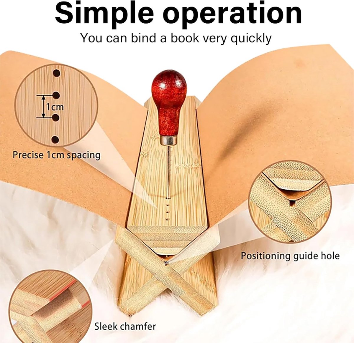 Boekbind Gereedschap - Inbindmachine - Gereedschap - Boekbindgereedschap - voor Boekbinding en DIY Ambachten - Handgemaakte boeken maken - 32cm thumbnail 6