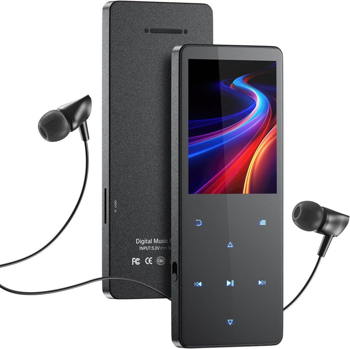 Draagbare MP3-speler 64GB met Bluetooth 5.3 en Ingebouwde Speaker