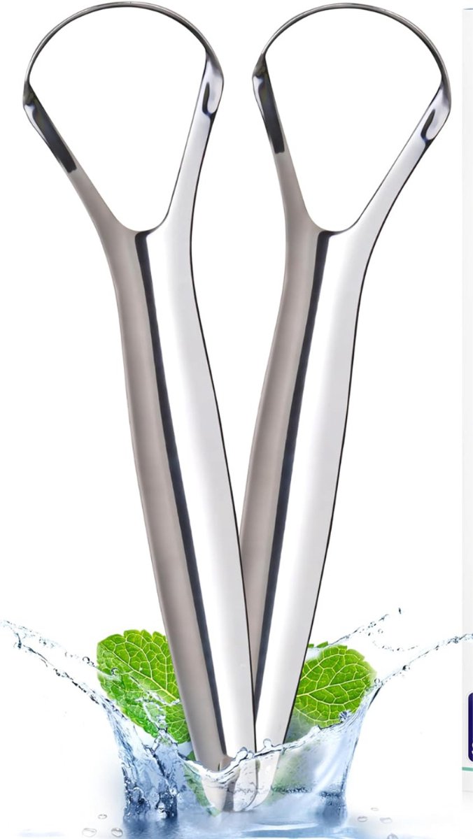 Goodivery® - Tongschraper - Tongschraper Van Roestvrij Staal - 2 Stuks